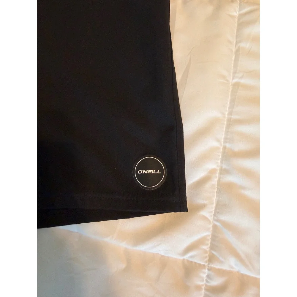 O'Neill Board Shorts Mens 32 Black Excellent Hyperfreak Swim Trunks Zip Pocket